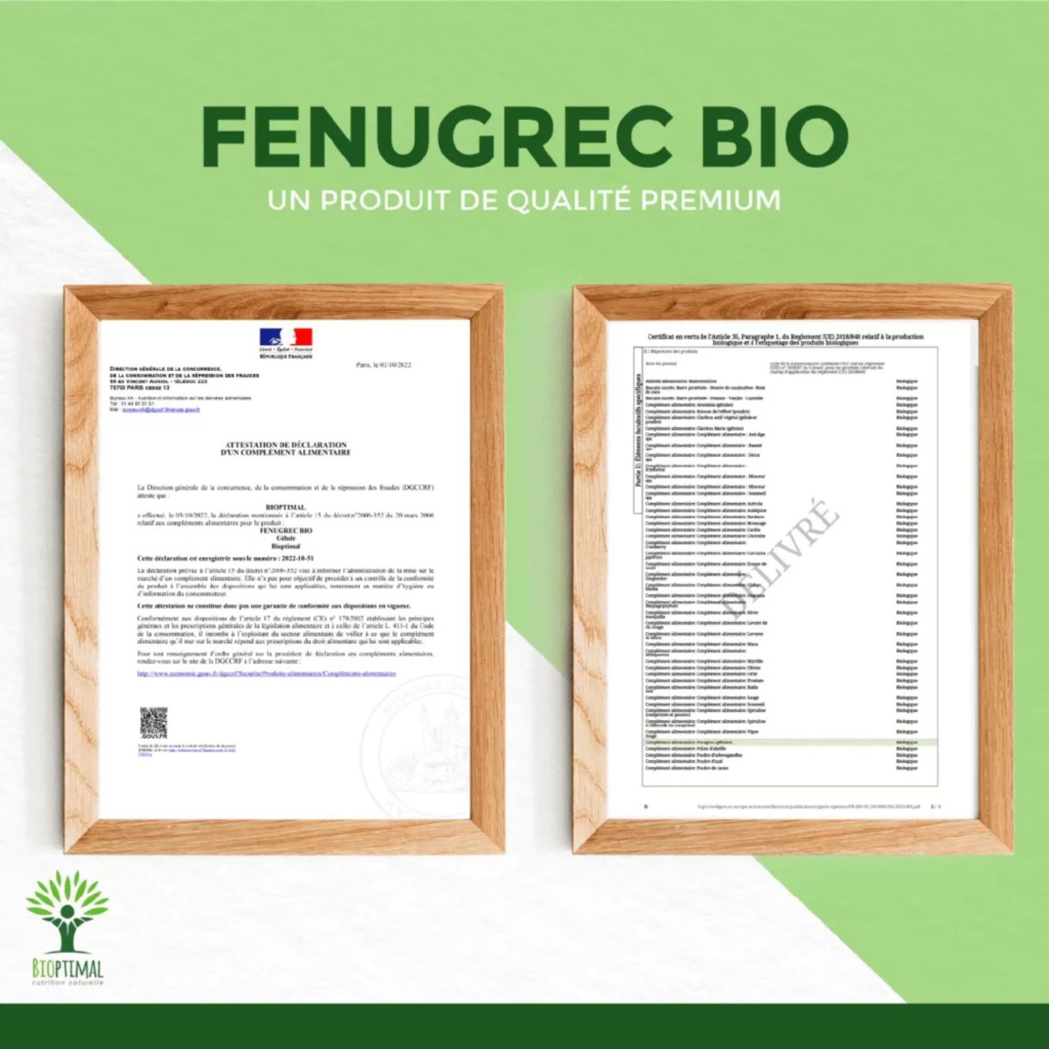 Bio Bockshornklee - 200 Kapseln - Bioptimal - Adaptogen - Adaptogene - Baby - montcalia.ch